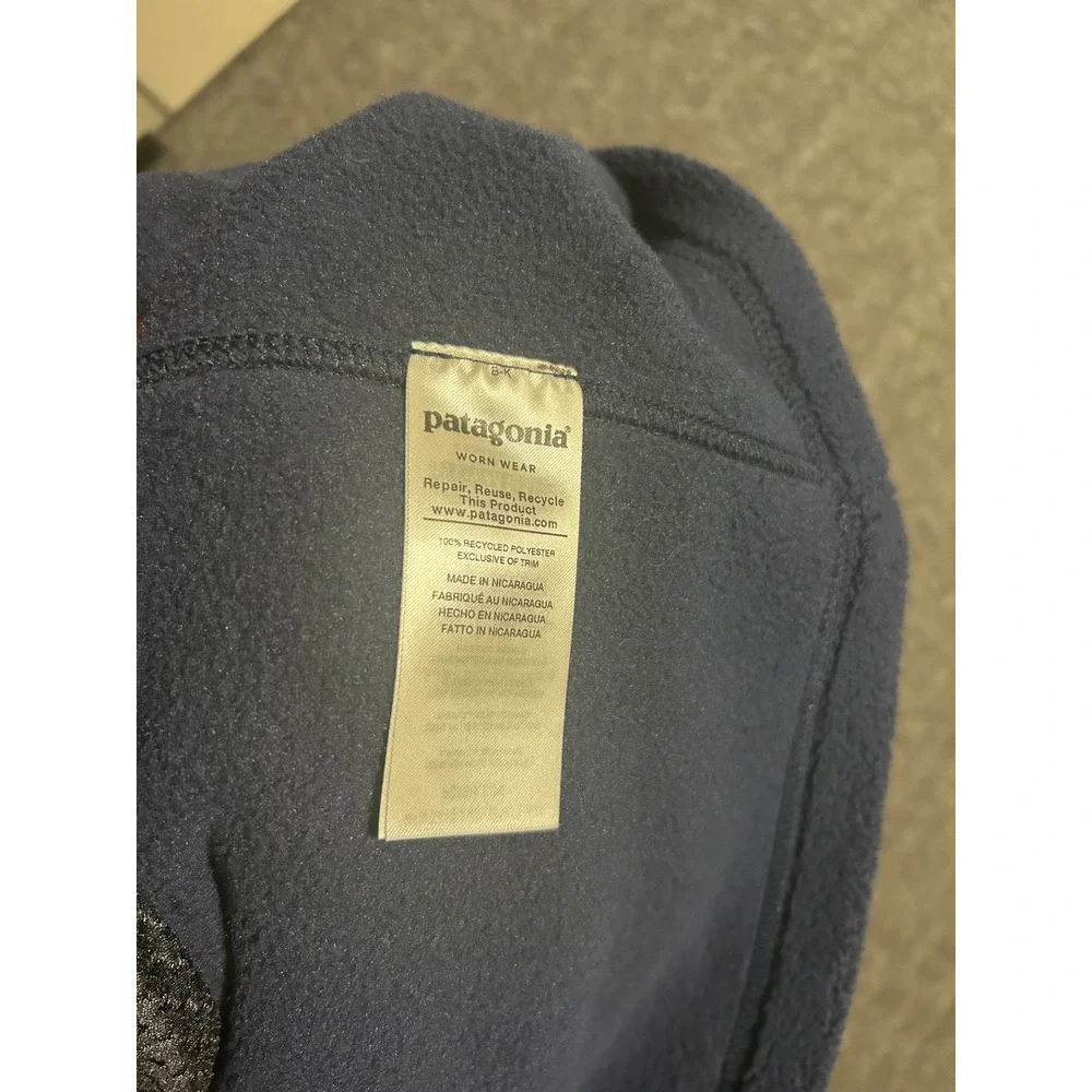 Patagonia synchilla classic vest fleece mens blue size XL full zip